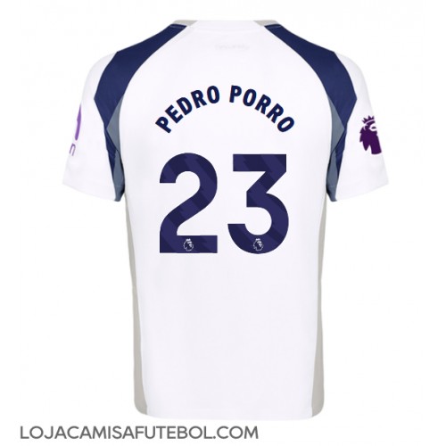 Camisa de Futebol Tottenham Hotspur Pedro Porro #23 Equipamento Principal 2025-26 Manga Curta Camisa de Futebol Tottenham Hotspur Pedro Porro #23 Equipamento Principal 2025-26 Manga Curta